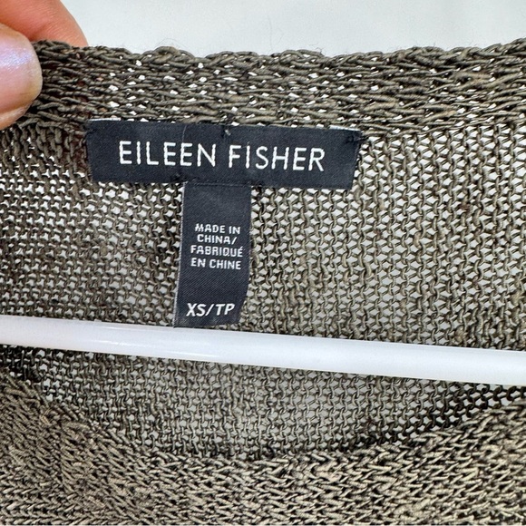 Eileen Fisher Slouchy Olive Green Sweater size XS - Picture 3 of 8